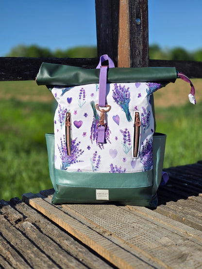 Image with canvas fabric - lavender 210 g/m² – available at Charlotte's fabrics