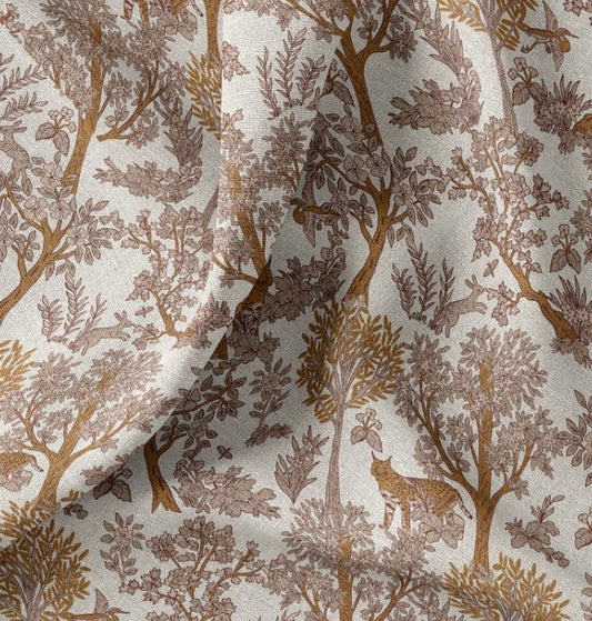 Attēls ar Kanvas audums - lūsis mežā 200 g/m² – pieejams Šarlotes audumi