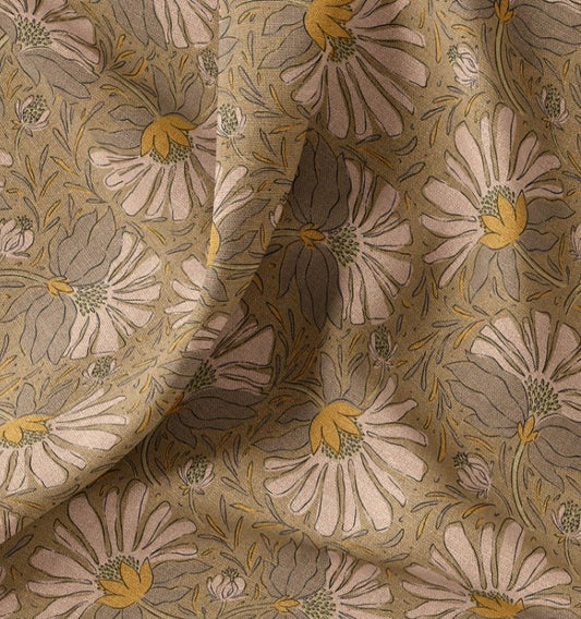 Attēls ar Kanvas audums - mierīgā ziedu pasaule 200 g/m² – pieejams Šarlotes audumi