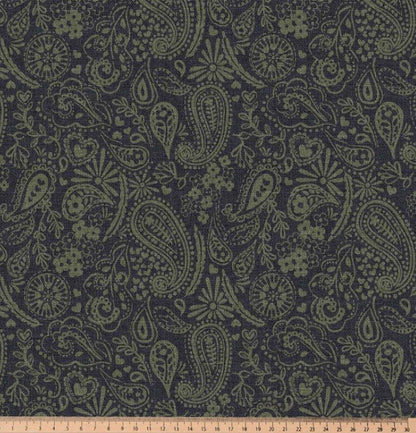 Image of canvas fabric - kidney-shaped pattern 200 g/m² – available at Šarlotes audumi