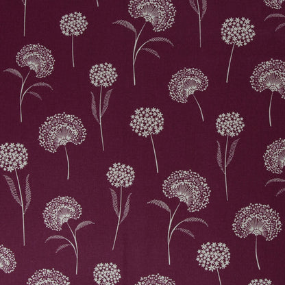 Canvas fabric - yarrow on a burgundy background 205 g/m² (Copy)