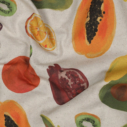 Image with canvas fabric - tropical fruits 220 g/m² – available at Šarlotes audumi