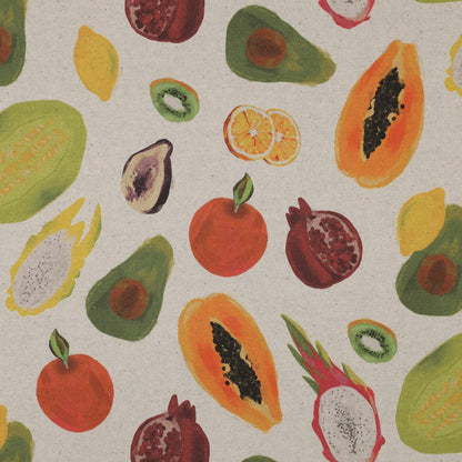 Image with canvas fabric - tropical fruits 220 g/m² – available at Šarlotes fabrics