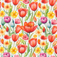 Kanvas audums - tulpes 210 g/m²