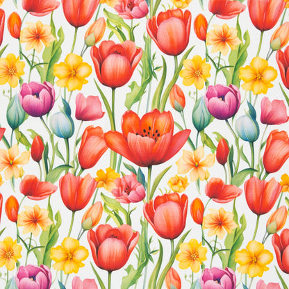 Kanvas audums - tulpes 210 g/m²