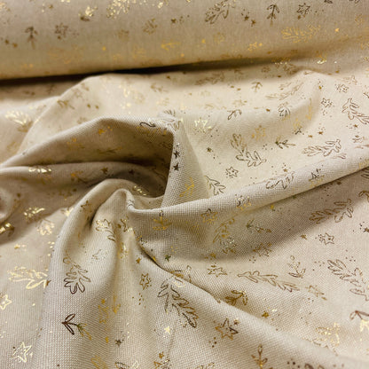 Image de toile canvas - feuilles dorées sur fond clair 175 g/m² – disponible chez Šarlotes audumi