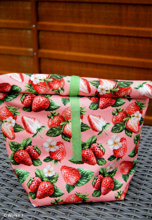 Attēls ar Kanvas audums - zemenes 200 g/m² – pieejams Šarlotes audumi