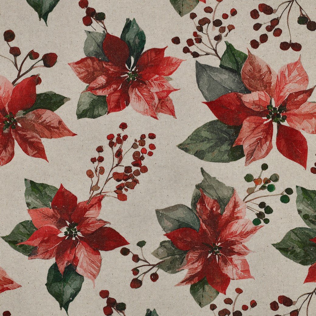 Image of canvas fabric - Christmas star - available online at Charlotte's Fabrics