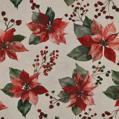 Image of canvas fabric - Christmas star - available online at Charlotte's Fabrics