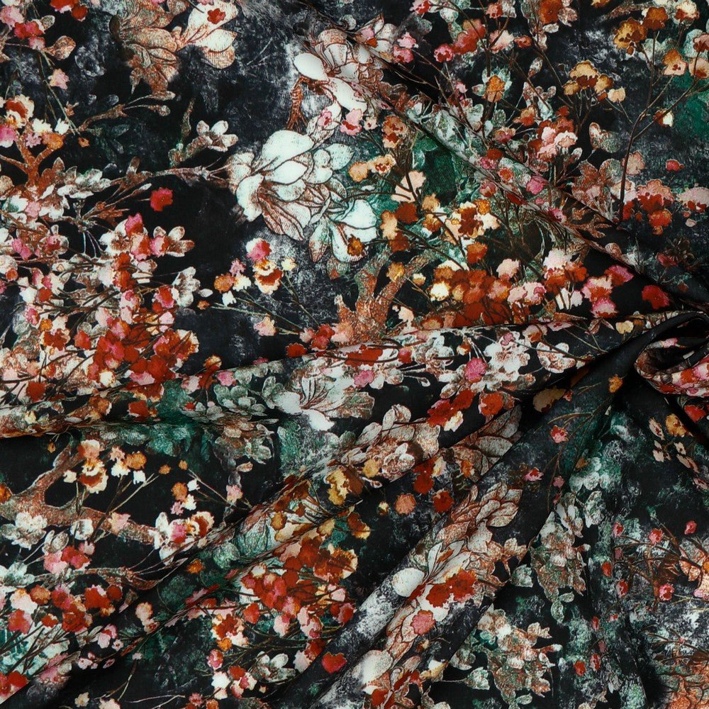 Attēls ar Kleitu audums ar elastānu - raibs raksts 80 g/m² – pieejams Šarlotes audumi