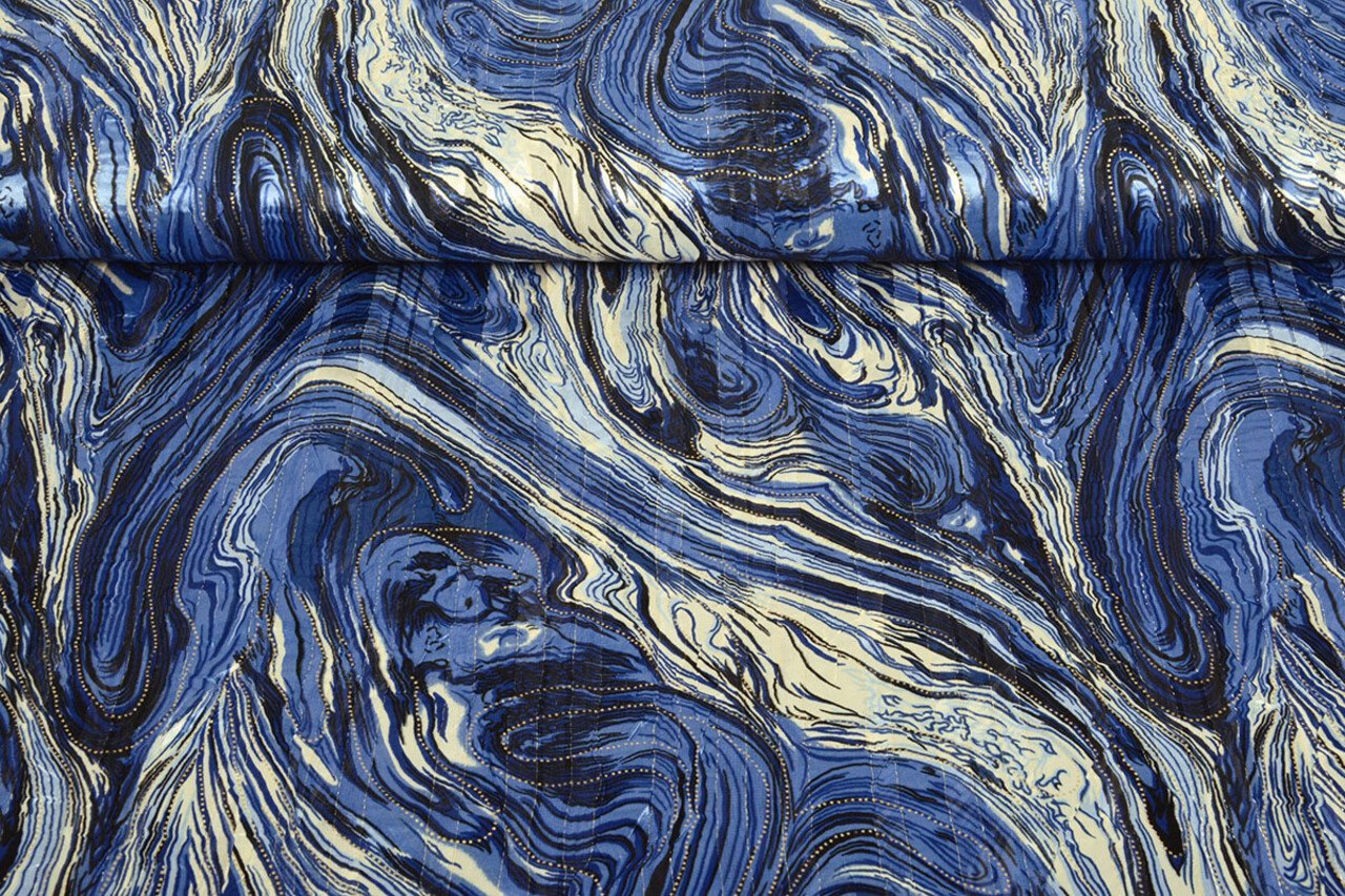 Attēls ar Kleitu audums ar metālisku efektu - nakšņotās debesis 110 g/m² – pieejams Šarlotes audumi