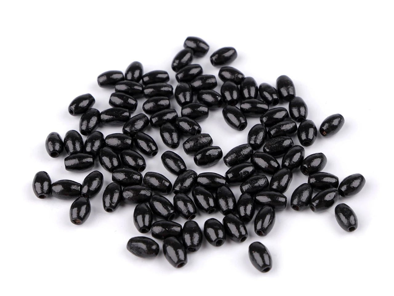 Attēls ar Koka pērlītes 5×8 mm (olīvas forma) 20 g – pieejams Šarlotes audumi