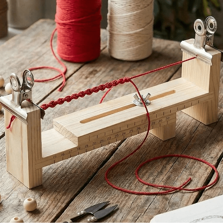 Attēls ar Koka stelles aproču aušanai – pieejams Šarlotes audumi