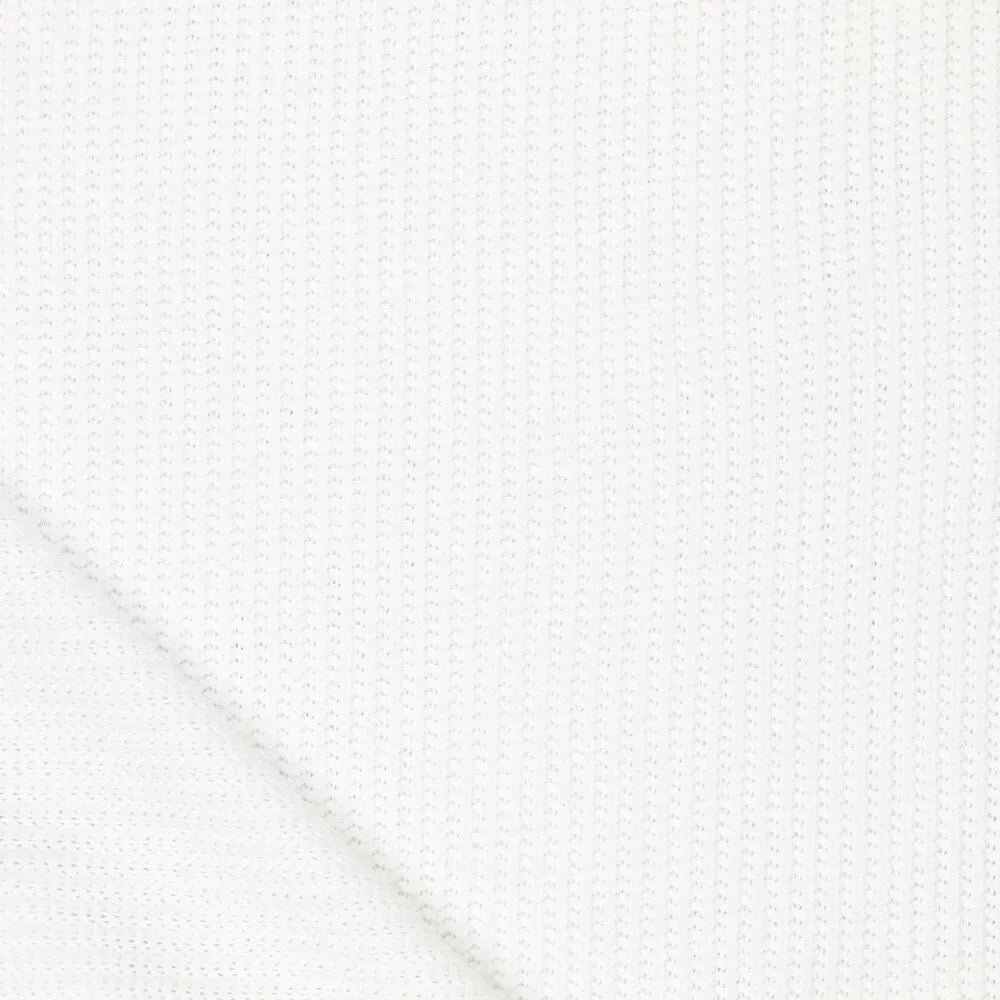 Attēls ar Kokvilnas adījums - balts 500 g/m² – pieejams Šarlotes audumi
