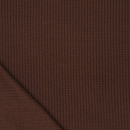Image d’un tricot en coton - ton chocolat 500 g/m² – disponible chez Šarlotes audumi