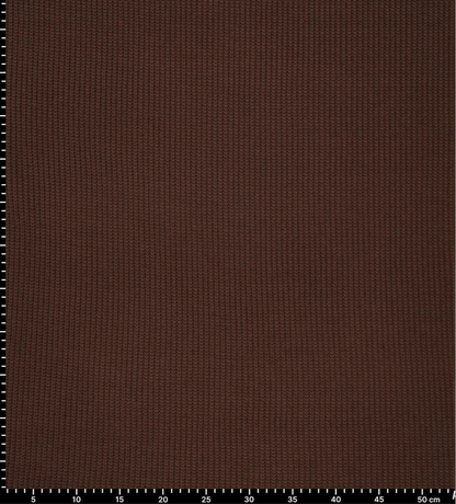 Image de tricot en coton, ton chocolat 500 g/m² – disponible chez Šarlotes audumi