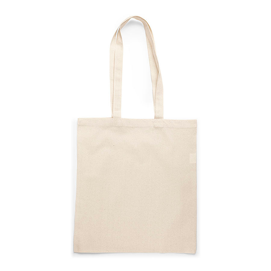 Attēls ar Kokvilnas auduma maisiņš ar garajiem rokturiem 38 x 42 cm 140 g/m² – pieejams Šarlotes audumi