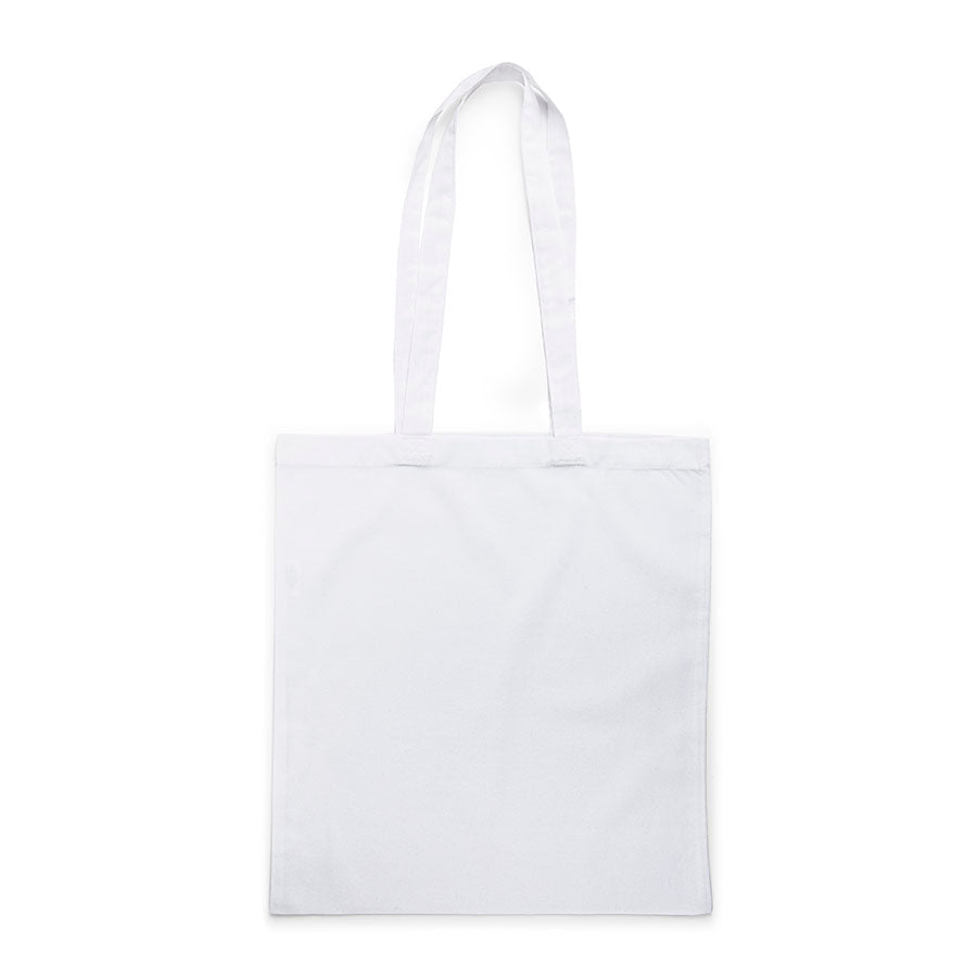 Attēls ar Kokvilnas auduma maisiņš ar garajiem rokturiem 38 x 42 cm 140 g/m² - balts – pieejams Šarlotes audumi