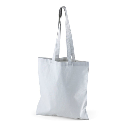 Attēls ar Kokvilnas auduma maisiņš ar garajiem rokturiem 38 x 42 cm 140 g/m² - gaiši pelēks – pieejams Šarlotes audumi