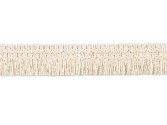 Image avec franges en coton 25 mm - beige – disponible chez Šarlotes audumi
