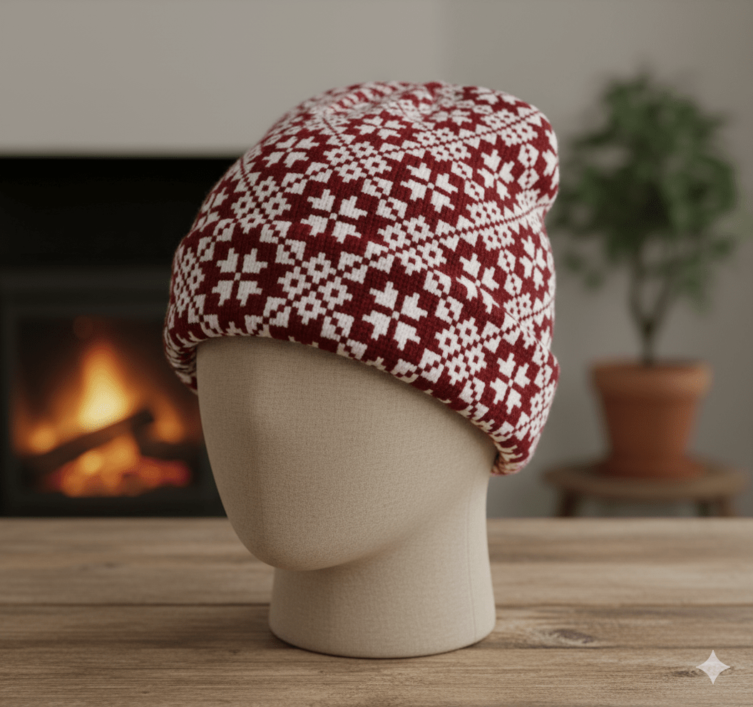 Attēls ar Kokvilnas cilpiņtrikotāža - auseklīšu raksts uz balta fona 250 g/m² – pieejams Šarlotes audumi