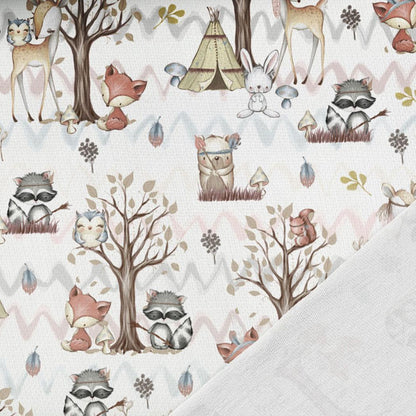 Image avec tricot bouclette en coton - animaux bohème 250 g/m² | Design - 12 – disponible chez Šarlotes audumi