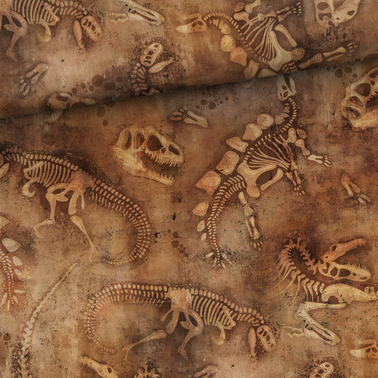 Attēls ar Kokvilnas cilpiņtrikotāža - dinozauru fosīlijas 250 g/m² – pieejams Šarlotes audumi