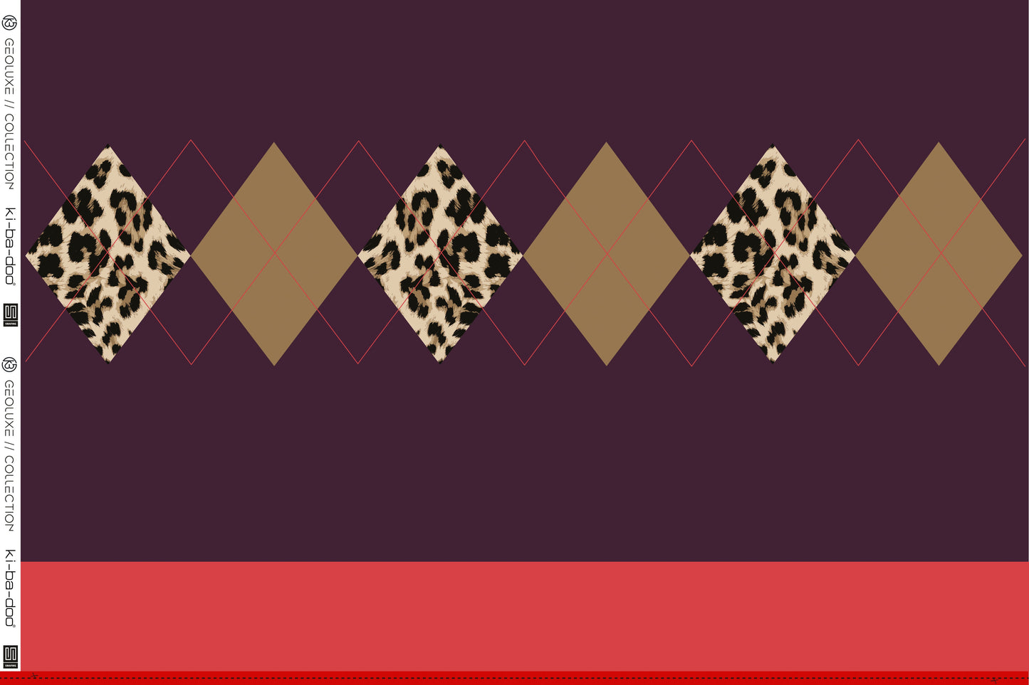 Attēls ar Kokvilnas cilpiņtrikotāža - leoparda ģeometrija 295 g/m² – pieejams Šarlotes audumi