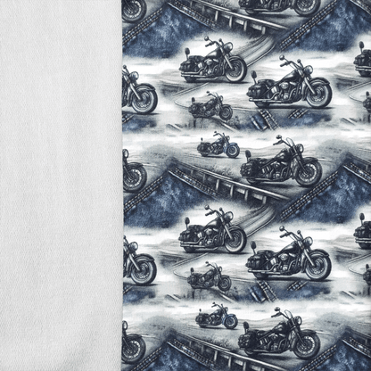 Jersey bouclette en coton - motos 260 g/m²