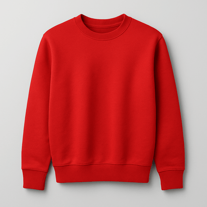Cotton loopback knit - red 235 g/m² (GOTS certified)