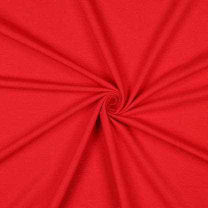 Cotton loopback jersey - red 235 g/m² (GOTS certified)