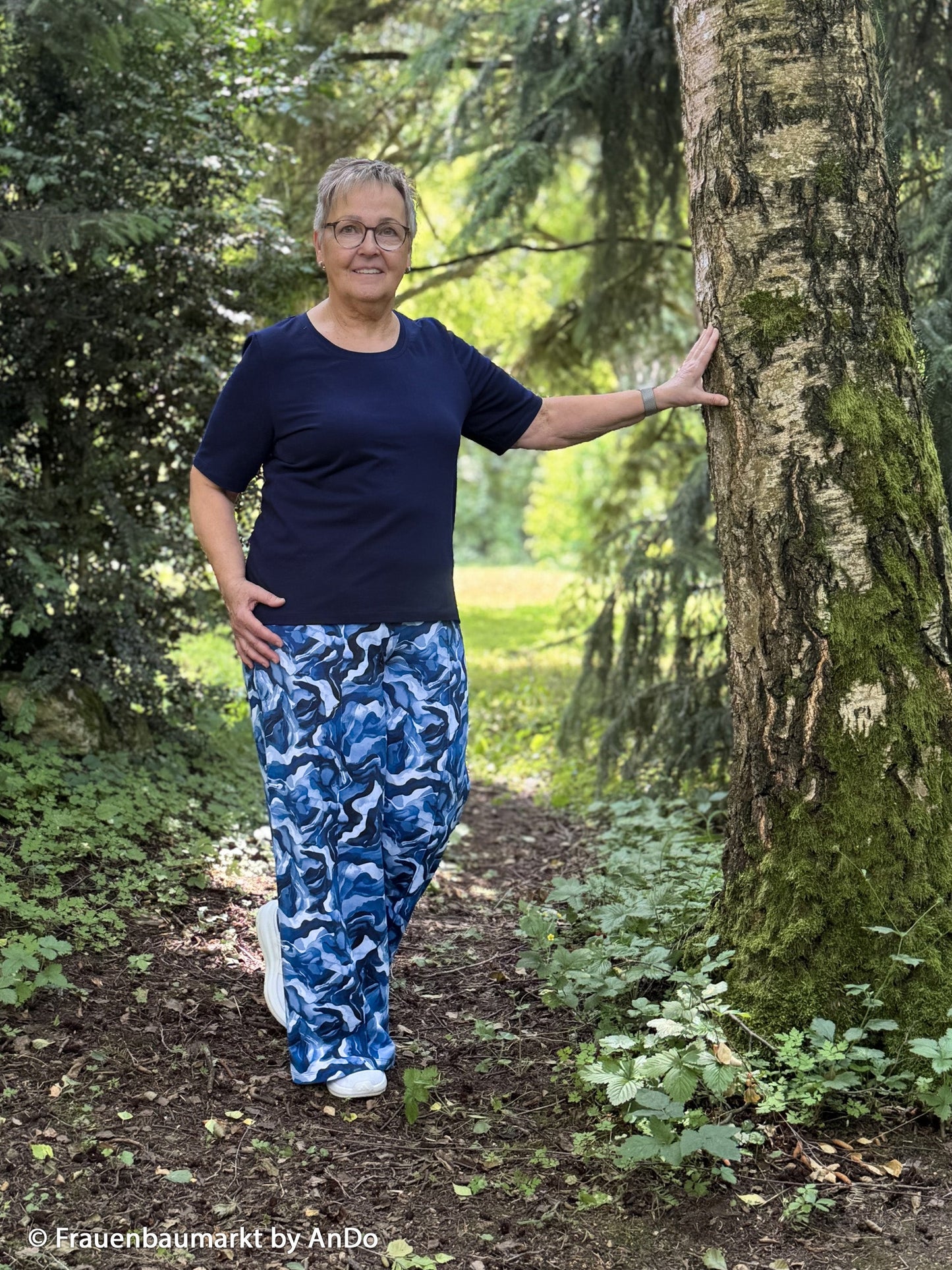 Attēls ar Kokvilnas cilpiņtrikotāža - zilo viļņu deja 245 g/m² – pieejams Šarlotes audumi