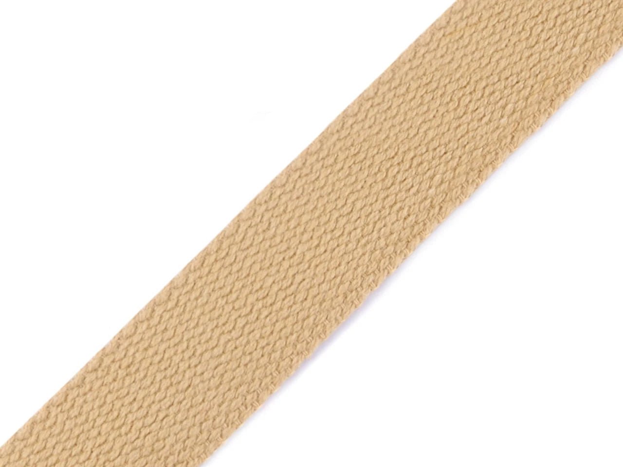 Cotton ribbon 25 mm beige – available at Charlotte's Fabrics
