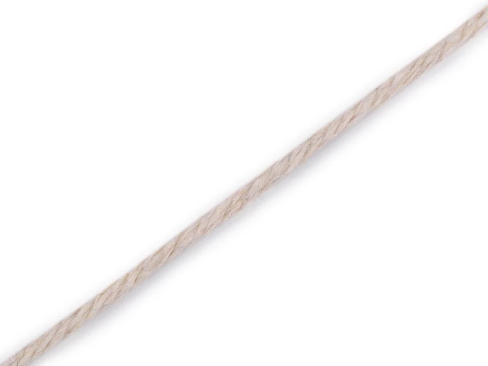 Attēls ar Kokvilnas makramē(macrame) aukla 2–2,5 mm|dažādu toņu – pieejams Šarlotes audumi