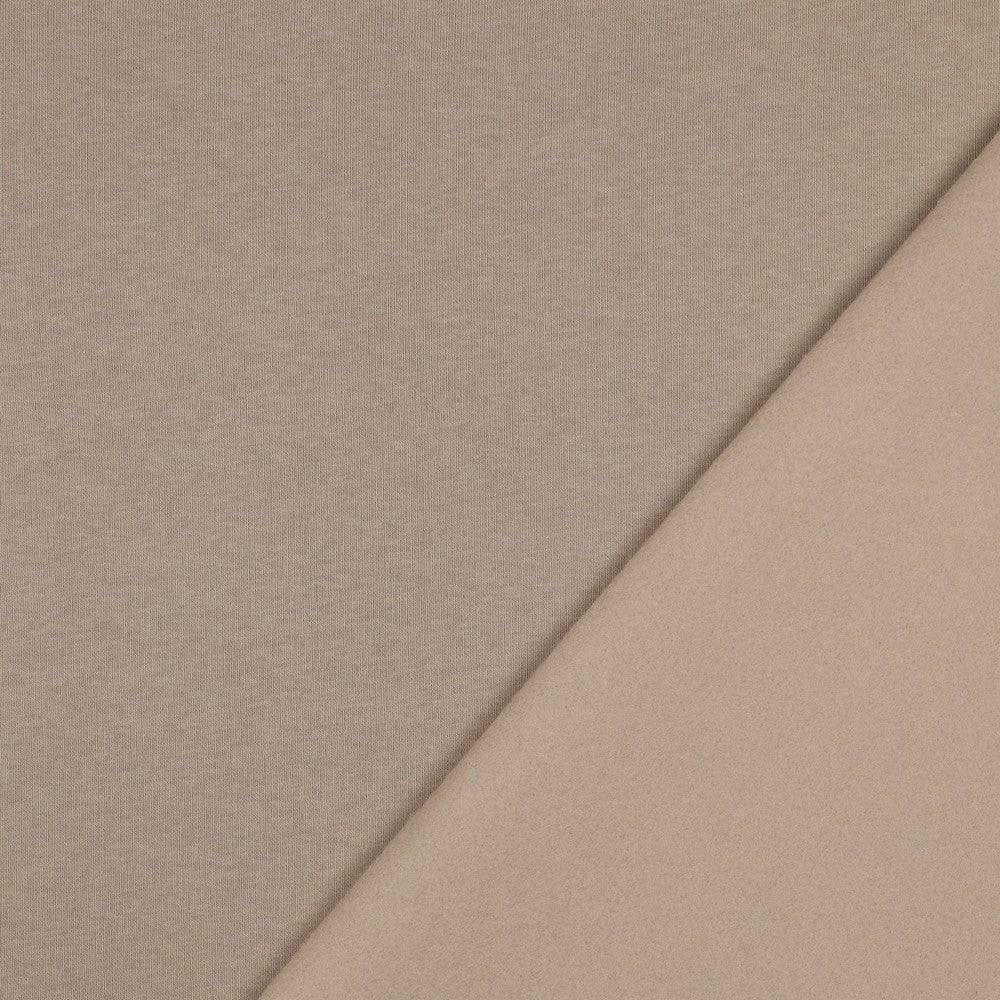 Attēls ar Kokvilnas siltināta trikotāža - bēša 285 g/m² – pieejams Šarlotes audumi