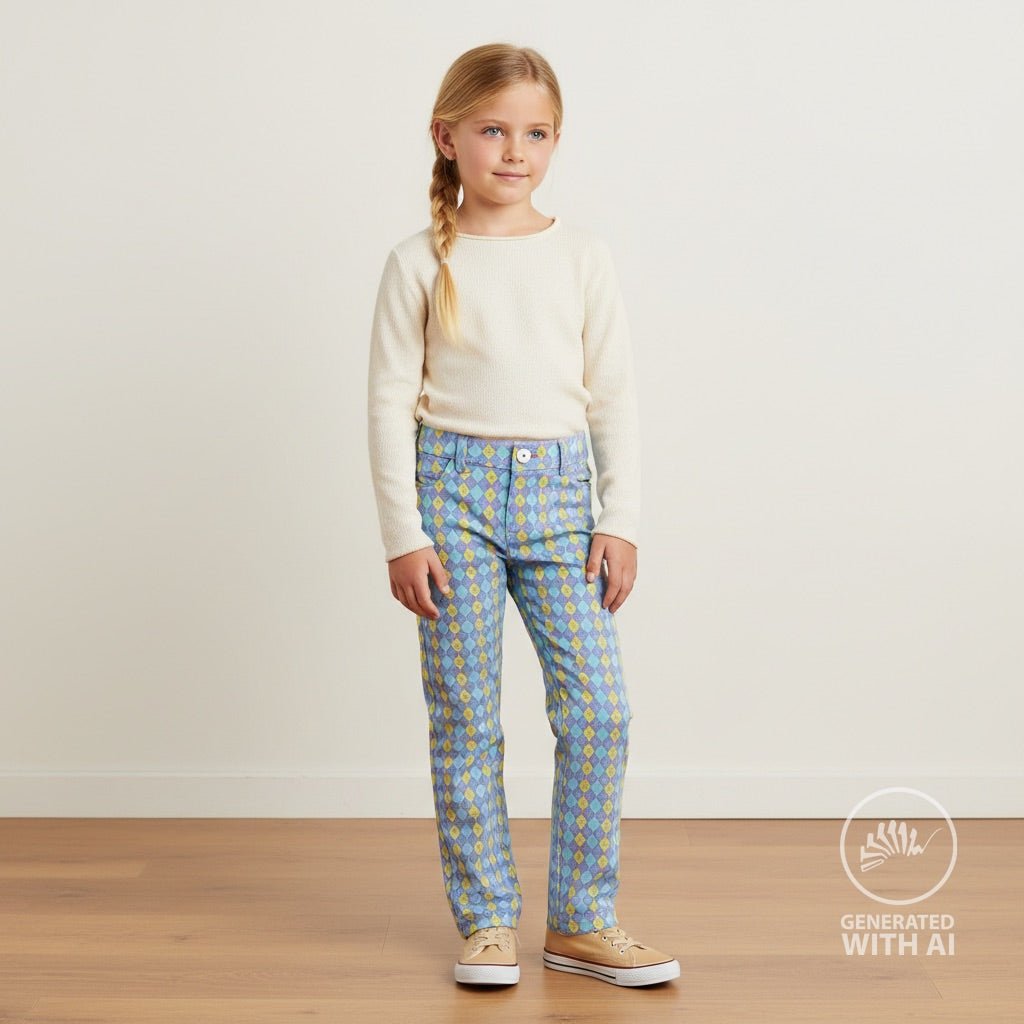 Cotton knit Burlington plaid fabric – available online at Šarlotes audumi