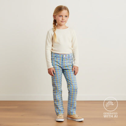 Cotton knit Burlington plaid fabric – available online at Šarlotes audumi