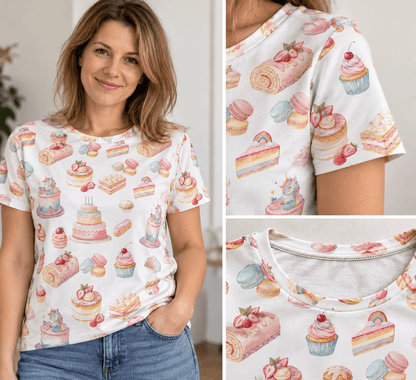 Image of cotton knit jersey, Sweet Moment – available online at Šarlotes audumi