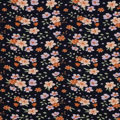 Jersey en coton - petites fleurs 220 g/m²