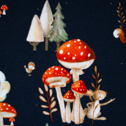 Jersey en coton - champignons 200 g/m²