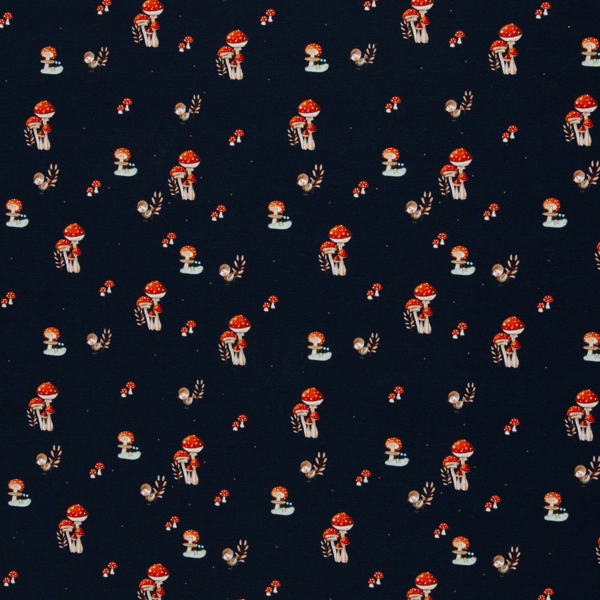 Attēls ar Kokvilnas trikotāža - sēnītes 200 g/m² – pieejams Šarlotes audumi