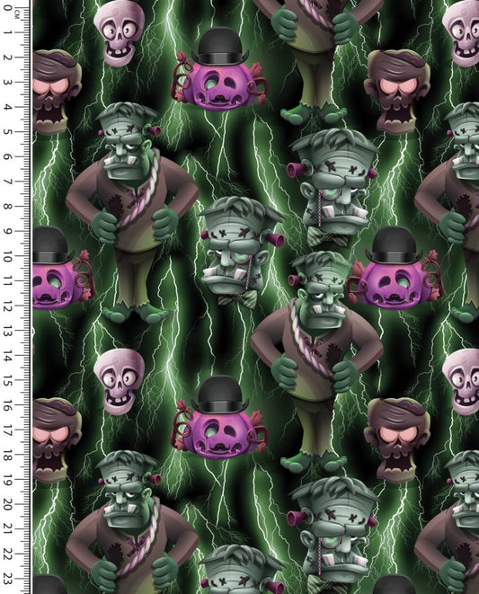 Attēls ar Kokvilnas trikotāža-zombiji – pieejams internetā Šarlotes audumi