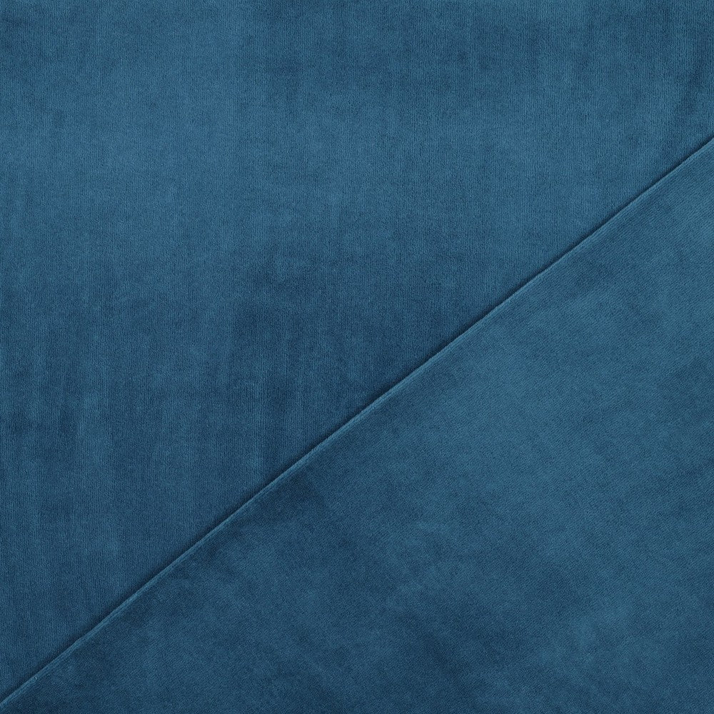 Attēls ar Kokvilnas velūrs - petrol 250 g/m² – pieejams Šarlotes audumi