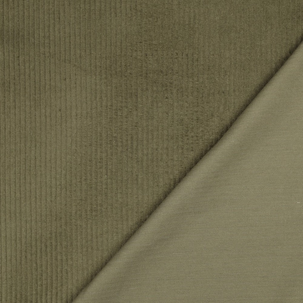 Attēls ar Kokvilnas velvets - sūnu zaļš 280 g/m² – pieejams Šarlotes audumi