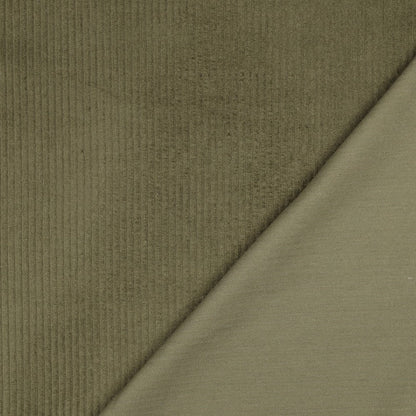 Image de velours côtelé en coton - vert mousse 280 g/m² – disponible chez Šarlotes audumi