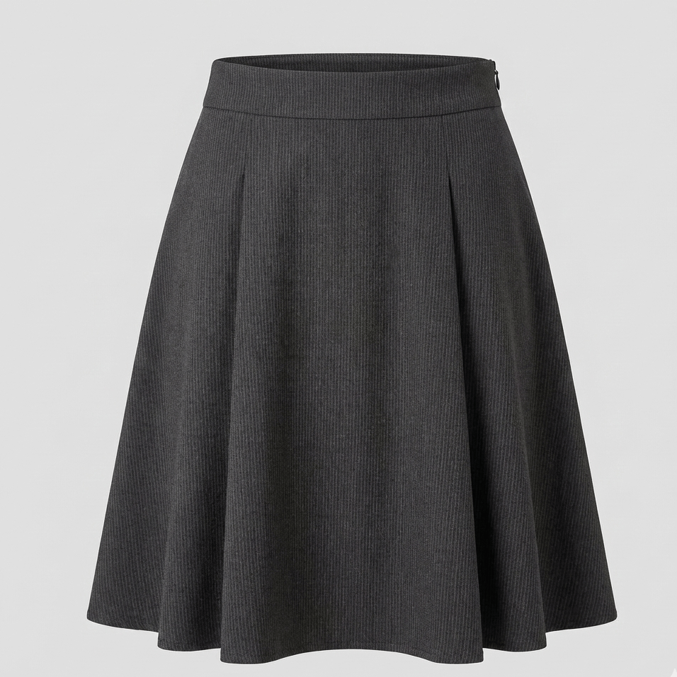 Attēls ar Kostīmaudums ar smalku lureksa svītru | pelēks | 195 g/m² | 145 cm – pieejams Šarlotes audumi