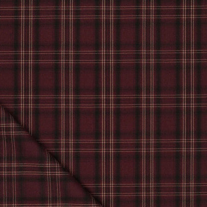 Burgundy checked suit fabric available online at Šarlotes audumi