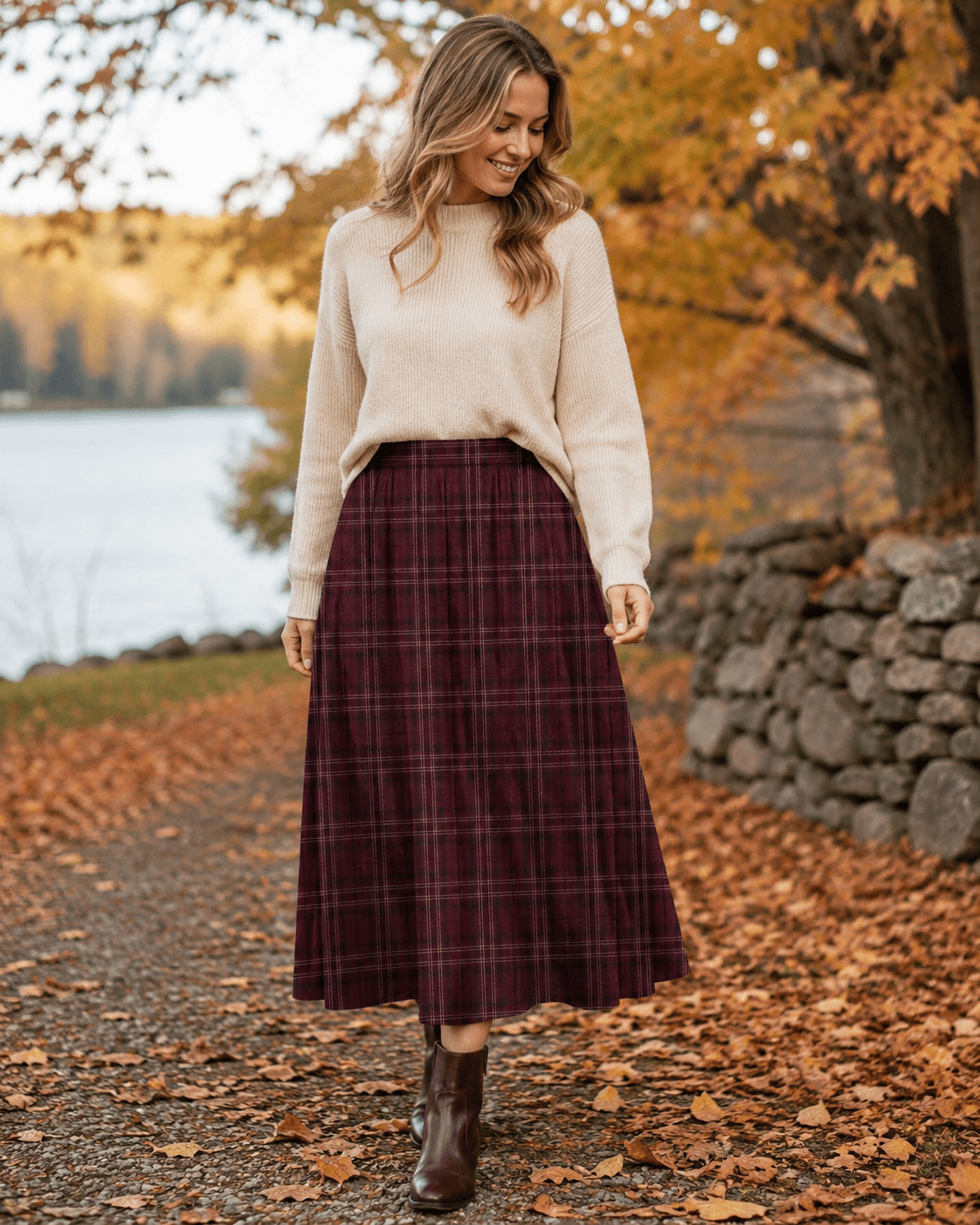 Costume fabric - burgundy plaid - available online at Charlotte's Fabrics