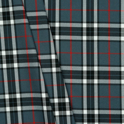 Suit fabric - grey plaid 230 g/m²
