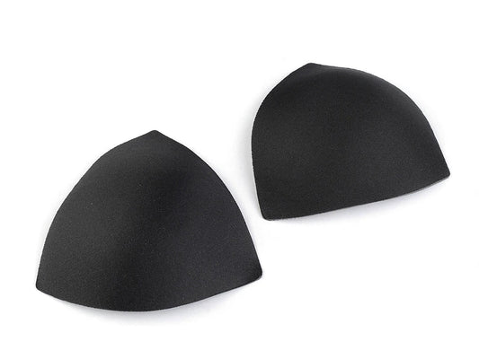 Image of bra pads for swimsuits, lingerie, and corsets - black, size S – available at Charlotte's Fabrics